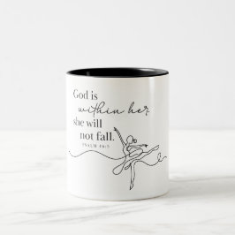 PSALM 46:5 - koffiemok Tweekleurige Koffiemok