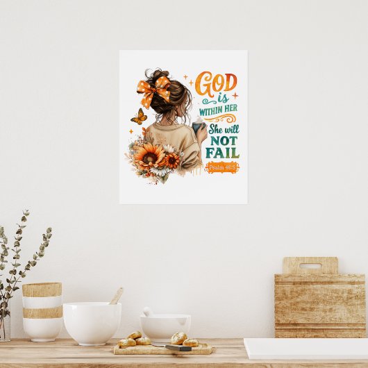 Psalm 46:5 poster (Keuken)