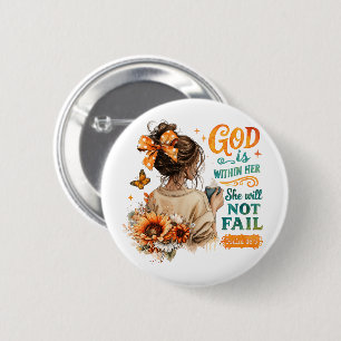 Psalm 46:5 ronde button 5,7 cm