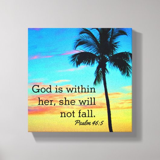 Psalm 46:5 Verpakt Canvas (Voorkant)