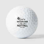 Psalm 46:6 Moederdag Bijbel Verse Golf Ballen (Voorkant)