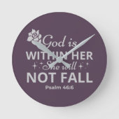 Psalm 46:6 Moederdag Bijbel Verse Klok (Voorkant)