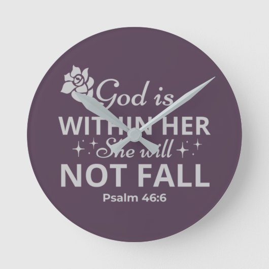 Psalm 46:6 Moederdag Bijbel Verse Klok (Voorkant)