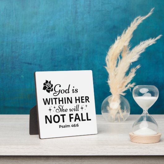 Psalm 46:6 Moederdag Tafelblad Plaque Fotoplaat (Insitu)