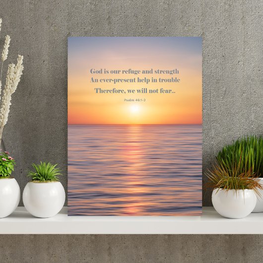 Psalm 46 God is ons toevluchtsoord Wall Art Poster