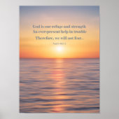 Psalm 46 God is ons toevluchtsoord Wall Art Poster (Voorkant)