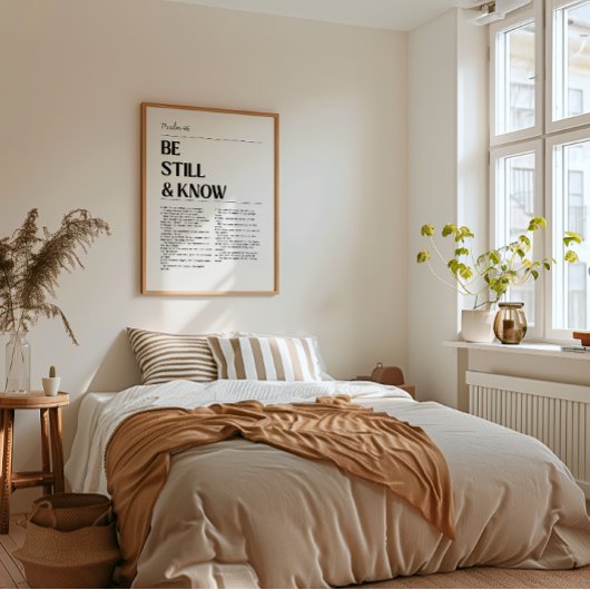 Psalm 46 Minimalistisch Christelijk Poster