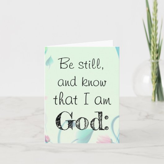 Psalm 46 nog steeds Motivatie groen Kaart (Voorkant)