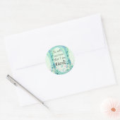 Psalm 46 nog steeds roze Floral Ronde Sticker (Envelop)