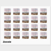 Psalm 46 Schriftuur Rust Woestijn Landschap Vierkante Sticker (Vel)