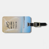 Psalm 46 Wees stil en weet dat Ik GOD ben, Zeezich Bagagelabel (Voorkant horizontaal)