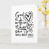 Psalm 46 Wenskaart Kaart (Gele Bloem)