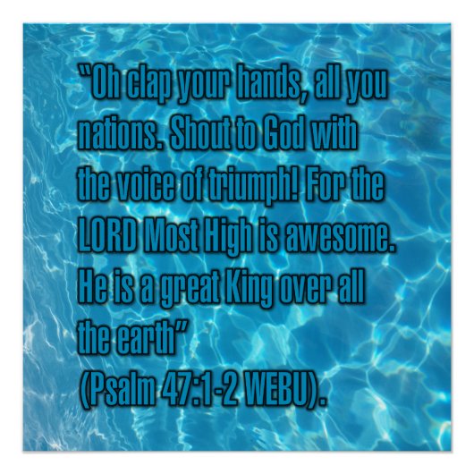 Psalm 47:1-2 WEBU Perfect Poster (Voorkant)