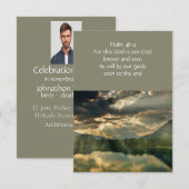 Psalm 48:14 Gedenkteken van de bijbel Christelijk Kaart (Voorkant / Achterkant)