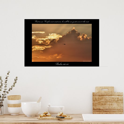 Psalm 48:14 poster (Keuken)