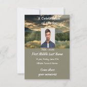 Psalm 48:14 Scripture Celebration of Life Service Kaart (Achterkant)