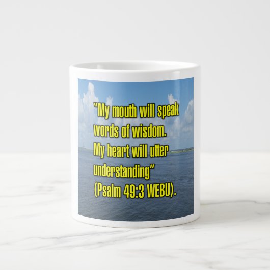 Psalm 49:3 WEBU Mug Grote Koffiekop (Voorkant)