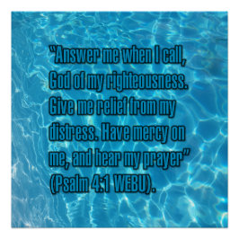 Psalm 4:1 WEBU Perfect Poster