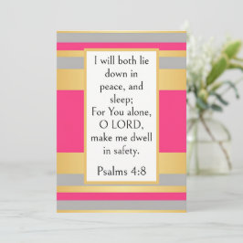 Psalm 4:8 Bijbelvers, Vreedzame Slaap Schriftuur Kaart