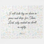 Psalm 4:8 deken (Voorkant (Horizontaal))