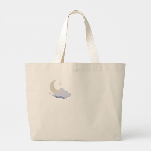 Psalm 4:8 grote tote bag (Achterkant)