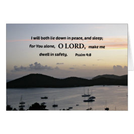 Psalm 4:8 Ik zal allebei in vrede liggen....