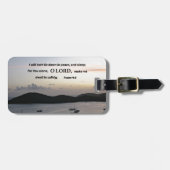 Psalm 4:8 Ik zal allebei in vrede liggen.... Bagagelabel (Voorkant horizontaal)