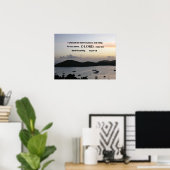 Psalm 4:8 Ik zal allebei in vrede liggen.... Poster (Thuiskantoor)