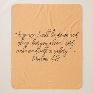 Psalm 4:8 Liggen en slapen Bijbelvers Christelijk Sherpa Deken