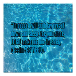 Psalm 4:8 WEBU Perfect Poster