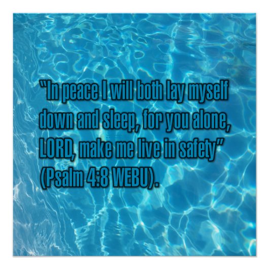 Psalm 4:8 WEBU Perfect Poster (Voorkant)