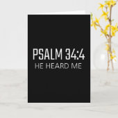 Psalm _4 - Hij hoorde me Bijbel Religieus vers  Kaart (Gele Bloem)