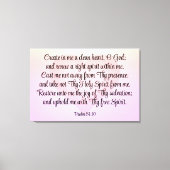 Psalm 51:10-12 canvas afdruk (Voorkant)