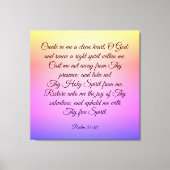 Psalm 51:10-12 Canvas Print (Voorkant)