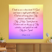 Psalm 51:10-12 Canvas Print (Insitu (Woonkamer))