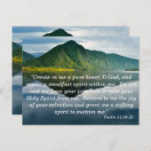 Psalm 51 10 - 12 Geheugen Kaart (Voorkant / Achterkant)