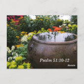 Psalm 51 10-13-geheugenkaart voor scripts briefkaart (Achterkant)