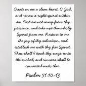 Psalm 51:10-13 poster (Voorkant)