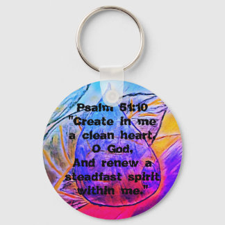 Psalm 51:10 - Bijbelscripts - Geef me een nieuwe v Sleutelhanger