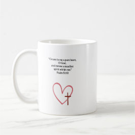Psalm 51:10 Christian Bible Verse Mug | Faith Gift Koffiemok