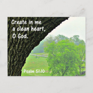 Psalm 51:10 Creëer in me een schoon hart Briefkaart