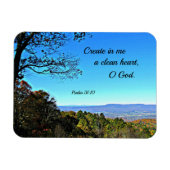 Psalm 51:10 Creëer in me een schoon hart... Magneet (Horizontaal)