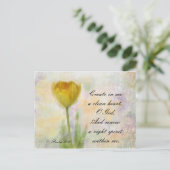 Psalm 51:10 Creëer in me een schoon hart O God Briefkaart (Staand voorkant)