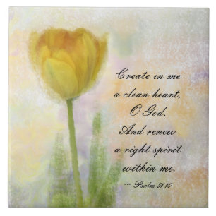Psalm 51:10 Creëer in me een schoon hart O God Tegeltje