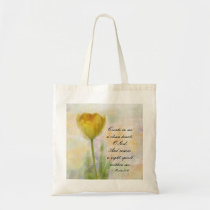 Psalm 51:10 Creëer in me een schoon hart O God Tote Bag