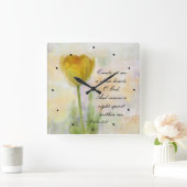 Psalm 51:10 Creëer in me een schoon hart O God Vierkante Klok (Huis)