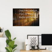Psalm 51:10 Creëer in mij een zuiver hart Poster (Thuiskantoor)