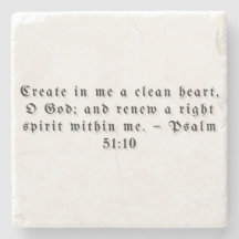 Psalm 51:10 Geschenk Onderzetter