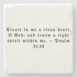 Psalm 51:10 Geschenk Onderzetter
