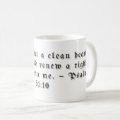 Psalm 51:10 Geschenkmok Koffiemok (Voorkant rechts)